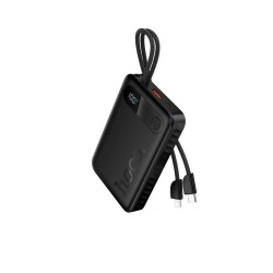 Power Bank Hoco J171A Edge 20000mAh 1xUSB-A 22.5W 1xUSB-C PD20W Digital LED Ένδειξη Μπαταρίας και Braided Καλώδιο USB-C και Lightning Μαύρο