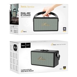 Φορητό Ηχείο Hoco DS61 Rhyme Retro Leather 14W BT V5.3 SD CARD AUX USB και FM Ραδιόφωνο 2400mAh Black