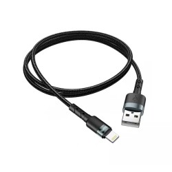 Καλώδιο Hoco SU99 USB σε Lightning Fast Charging 3A Braided Μαύρο 1m