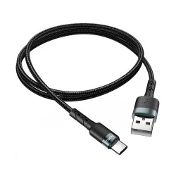 Καλώδιο Hoco SU99 USB σε USB-C Fast Charging 3A Braided Μαύρο 1m