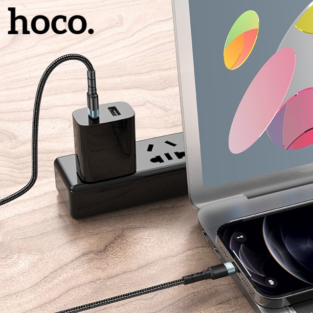 Καλώδιο Hoco SU99 Pro USB-C σε Lightning Fast Charging PD27W Braided Μαύρο 1m