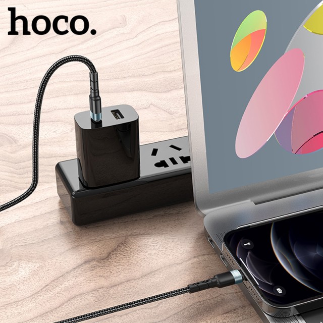 Καλώδιο Hoco SU99 Pro USB-C σε Lightning Fast Charging PD27W Braided Μαύρο 1m