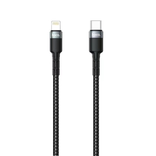 Καλώδιο Hoco SU99 Pro PD27W USB-C σε Lightning Braided Μαύρο 1m