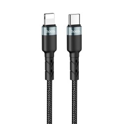 Καλώδιο Hoco SU99 Pro USB-C σε Lightning Fast Charging PD27W Braided Μαύρο 2m
