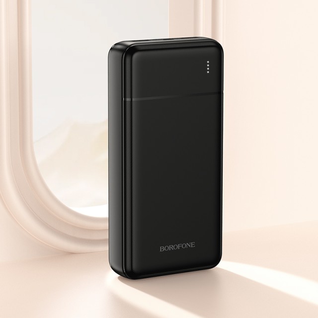 Power Bank Borofone BJ88A Clever 20000mAh 5V/2A με 4 Θύρες 1xUSB-C 2xUSB-A 1xMicroUSB και LED Ένδειξη Μπαταρίας Μαύρο