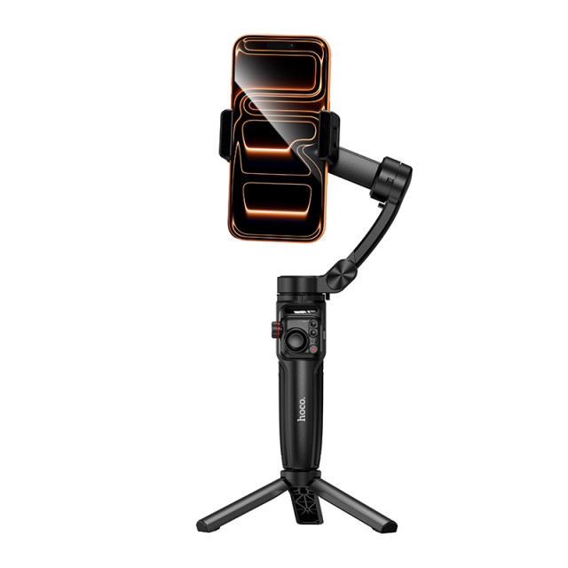 Gimbal Hoco K91 για Συσκευές 4.5"- 7" 1800mAh με Σταθεροποιητή 3 Αξόνων Τηλεχειριστήριο Επεκτεινόμενο και με Face Tracking
