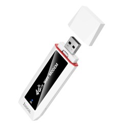 Φορητό Wifi Router Stick Hoco HI43 4G Wifi6 2.4GHz 150Mbps Τροφοδοσίας μέσω USB-A Λευκό