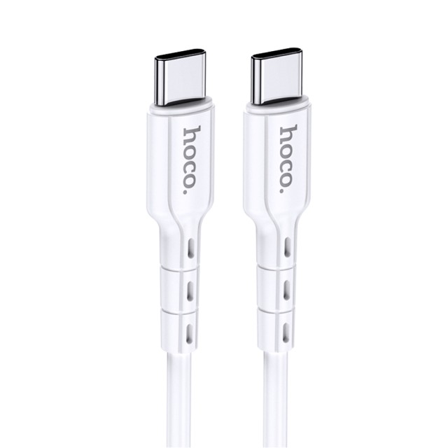 Καλώδιο Hoco DU01 Novel USB-C σε USB-C Fast Charging 60W 3A Λευκό 1m