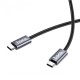 Καλώδιο Hoco DU48 Times USB-C σε USB-C 240W 5A High Power Fast Charging Braided Μαύρο 1.8m