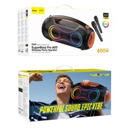 Φορητό Ηχείο Wireless Hoco DS67 Cool Hi-Fi v5.4 6000mAh 600W AUX MicroSD USB με 2 Ασύρματα Μικρόφωνα και RGB Φωτισμό IPX5