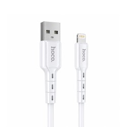 Καλώδιο σύνδεσης Hoco. DU01 Novel USB σε Lightning 2.4A για Φόρτιση και Μεταφορά Δεδομένων Λευκό 1m