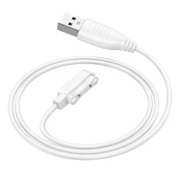 Φορτιστής Συμβατός με Hoco Y18 και Maxcom FW59 Smartwatch Λευκός Απόσταση Μαγνητών: 18mm Απόσταση Επαφών: 0,8mm