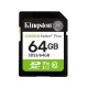 Κάρτα Μνήμης Kingston Canvas Select Plus+ SDXC 64GB Class 10 έως 150MB/s SDS3/64GB