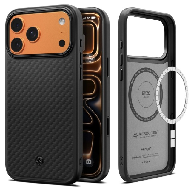 Θήκη Spigen Enzo Aramid T Magsafe για Apple iPhone 17 Pro Max Μαύρη Θήκη Spigen Enzo Aramid T Magsafe για Apple iPhone 17 Pro Max Μαύρη