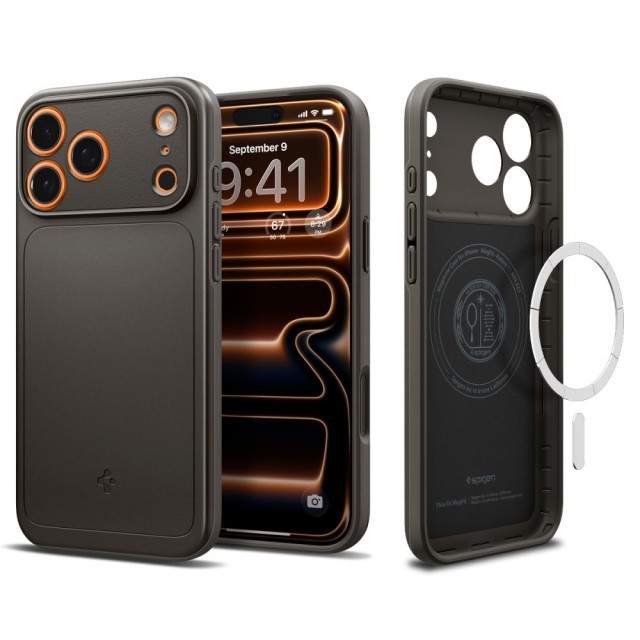 Θήκη Spigen Thin Fit Magsafe για iPhone Apple 17 Pro Max Ανθρακί Θήκη Spigen Thin Fit Magsafe για iPhone Apple 17 Pro Max Ανθρακί