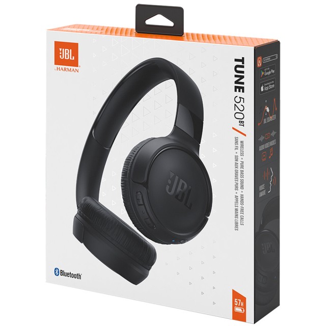 Bluetooth Ακουστικά Stereo JBL Tune 525BT On ear BT5.3 Χρόνος Λειτουργίας 57 Ώρες Μαύρα