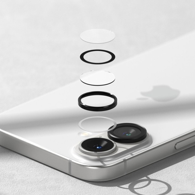 Προστασία Κάμερας με Πλαίσιο Ringke για Apple iPhone 16 16 Plus Μαύρο 2 Τεμαχίων