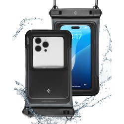 Θήκη Αδιάβροχη Spigen A611P IPX8 Floating Universal Διαστάσεις 13.3cm x 22.5cm 2 τεμαχίων  Ματ Μαύρη