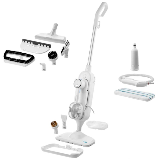 Σκούπα Stick Ατμού 2 σε 1 Sencor SSC 6010WH 1500W με Αποσπώμενο Καθαριστή Ατμού για Όλες τις Επιφάνειες με 3 Επίπεδα Ατμού Καλώδιο 5m Λευκή Σκούπα Stick Ατμού 2 σε 1 Sencor SSC 6010WH 1500W με Αποσπώμενο Καθαριστή Ατμού για Όλες τις Επιφάνειες με 3 Επίπεδα Ατμού Καλώδιο 5m Λευκή