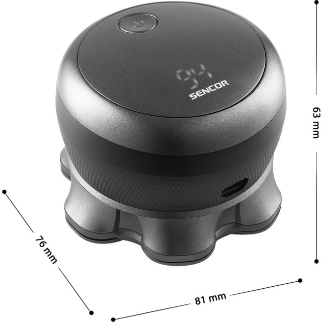 Επαναφορτιζόμενη Ξυριστική Μηχανή Sencor SMS 0800BK 1200mAh 5W 7 Κεφαλές 2 Επιλογές Ταχύτητας και Διάρκεια Λειτουργίας 120min Μαύρη