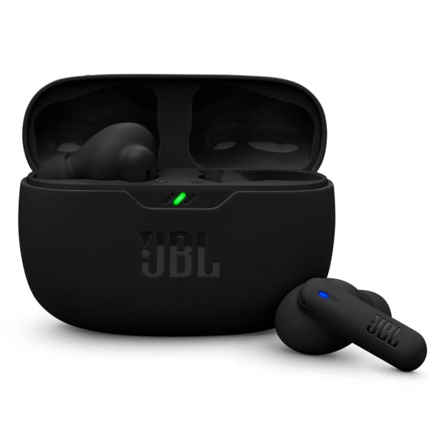 Wireless Hands Free JBL Wave Beam 2 Buds με Pure Bass ANC έως 40 Ώρες Λειτουργίας IP54 και Θήκη Φόρτισης Μαύρα