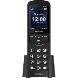 Maxcom MM34D 4G 2.4" 1000mAh με Μεγάλα Πλήκτρα, Ραδιόφωνο, Δόνηση, Φακό, Bluetooth και Βάση Φόρτισης Μαύρο