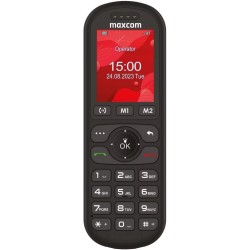 Maxcom MM39D SE 4G 2.4" 1000mAh με Μεγάλα Πλήκτρα, Ραδιόφωνο και Βάση Φόρτισης Μαύρο