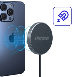 Ασύρματος Φορτιστής Energizer WCP112 15W Ultra-Thin Travel Size Fast Charge USB-C με Πιστοποίηση Qi2 Μαύρος