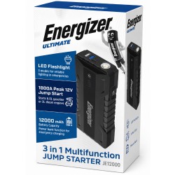 Power Bank Energizer JE12000 12000mAh PD15W QC με 2xUSB-A 1xUSB-C LED Ένδειξη Μπαταρίας και Προσάρτημα Εκκίνησης Αυτοκινήτου 1800A Ασημί Power Bank Energizer JE12000 12000mAh PD15W QC με 2xUSB-A 1xUSB-C LED Ένδειξη Μπαταρίας και Προσάρτημα Εκκίνησης Αυτοκινήτου 1800A Ασημί