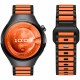 Watchband Hoco WH27 Flexible Series Silicon Strap για Samsung Huawei Xiaomi Vivo OPPO κα 22mm Universal Μαύρο-Πορτοκαλί
