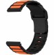 Watchband Hoco WH27 Flexible Series Silicon Strap για Samsung Huawei Xiaomi Vivo OPPO κα 22mm Universal Μαύρο-Πορτοκαλί