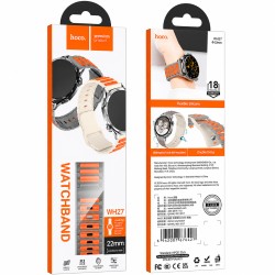 Watchband Hoco WH27 Flexible Series Silicon Strap για Samsung Huawei Xiaomi Vivo OPPO κα 22mm Universal Γκρι-Πορτοκαλί Watchband Hoco WH27 Flexible Series Silicon Strap για Samsung Huawei Xiaomi Vivo OPPO κα 22mm Universal Γκρι-Πορτοκαλί