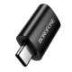 Αντάπτορας Borofone BV26C USB-A σε USB-C USB3.0 Μαύρος