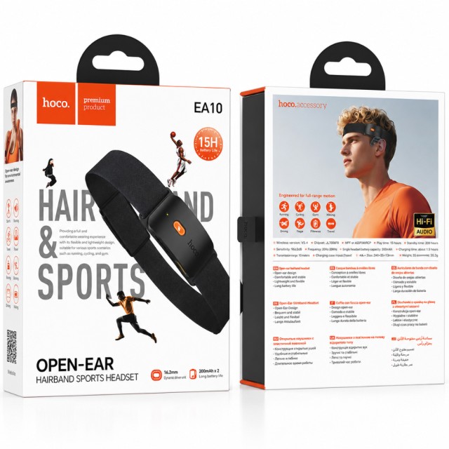 Bluetooth Hands Free Headband Hoco EA10 Energica v.5.4 Open Ear Ακουστικά 400mAh και Πλήκτρα Αφής Μαύρο Bluetooth Hands Free Headband Hoco EA10 Energica v.5.4 Open Ear Ακουστικά 400mAh και Πλήκτρα Αφής Μαύρο