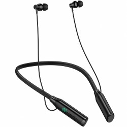 Bluetooth Hands Free Hoco ES62 Plus Neckband Magnetic v5.4 1200mAh 150Hrs Αναπαραγωγής TF Card LED Ένδειξη Μπαταρίας Μαύρα