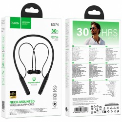 Bluetooth Hands Free Hoco ES74 Refinado Neckband Magnetic v5.4 280mAh 30Hrs Αναπαραγωγής Ειδοποίηση Κλήσεων με Δόνηση Μαύρα Bluetooth Hands Free Hoco ES74 Refinado Neckband Magnetic v5.4 280mAh 30Hrs Αναπαραγωγής Ειδοποίηση Κλήσεων με Δόνηση Μαύρα