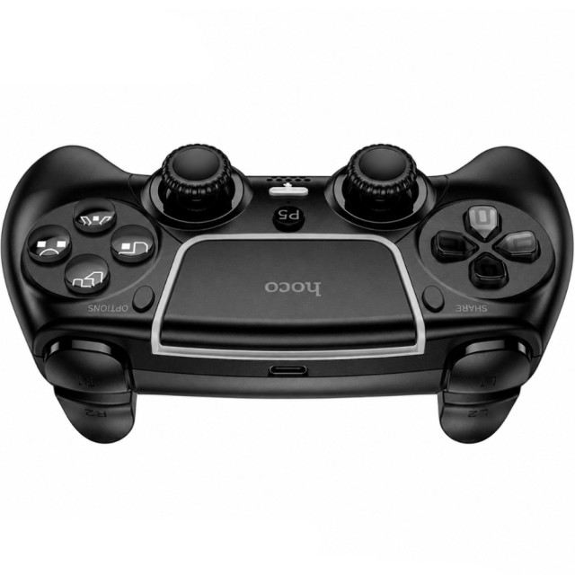 Gamepad Hoco GA32 Dragon RGB 600mAh BT v5.1 Dual Motor Δόνηση Θύρα AUX και Κουμπί Mute Συμβατό με PS5 Μαύρο
