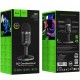 Επιτραπέζιο Μικρόφωνο Hoco L25 Bright για Streaming και Video Calls RGB USB AUX Πολυκατευθυντικό Μικρόφωνο Κουμπία Mute και Monitor Μαύρο
