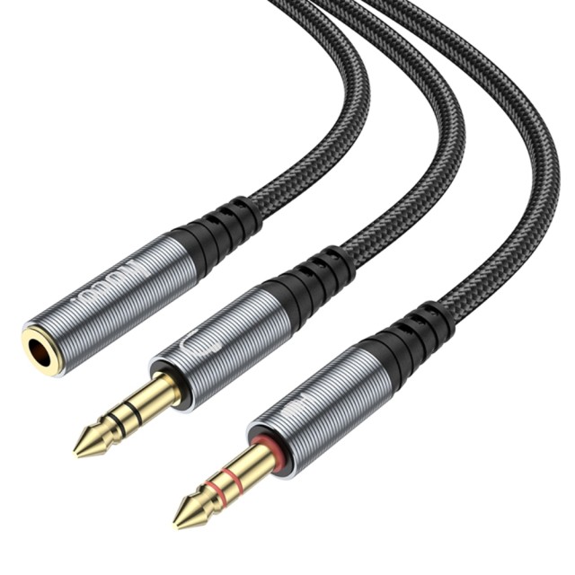 Καλώδιο Σύνδεσης Ήχου Hoco UPA21 3.5mm Θηλυκό σε 2x3.5mm Αρσενικό Braided Μαύρο 25cm Καλώδιο Σύνδεσης Ήχου Hoco UPA21 3.5mm Θηλυκό σε 2x3.5mm Αρσενικό Braided Μαύρο 25cm
