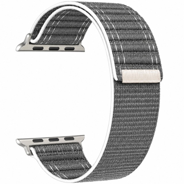 Watchband Hoco WA42 Fabric Series 44/45/46/49mm Nylon Strap για Apple Watch series 1/2/3/4/5/6/7/8/9/se/ultra1/ultra2 Γκρι