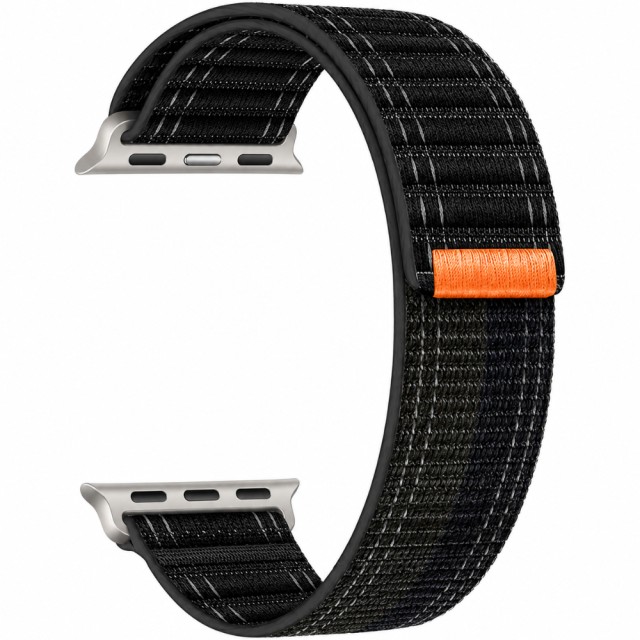 Watchband Hoco WA42 Fabric Series 44/45/46/49mm Nylon Strap για Apple Watch series 1/2/3/4/5/6/7/8/9/se/ultra1/ultra2 Μαύρο
