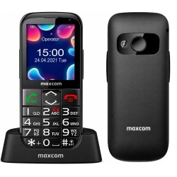 Maxcom MM724 L 4G 2.2" 1300mAh με Βάση Φόρτισης, Μεγάλα Πλήκτρα, Ραδιόφωνο, Φακό Bluetooth και Πλήκτρο SOS Μαύρο
