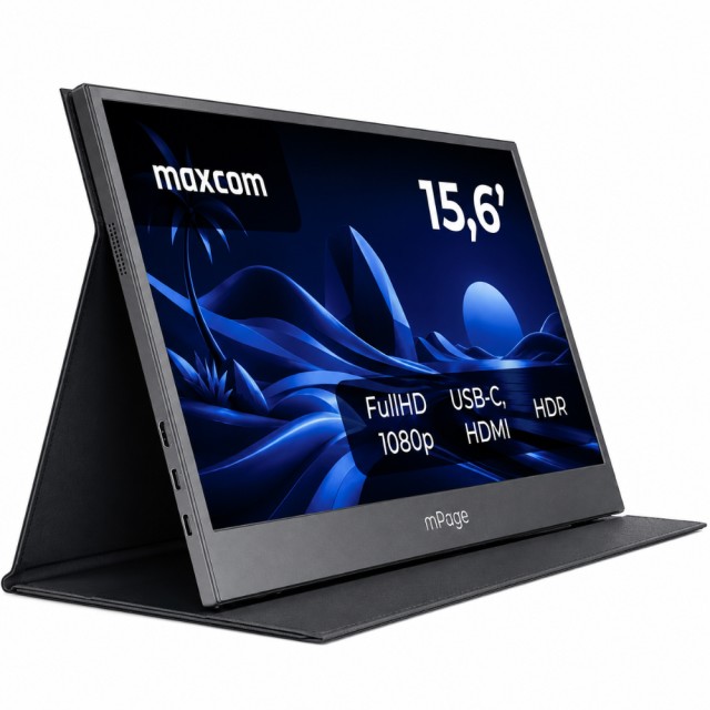 Φορητή Οθόνη Maxcom MPAGE15 15.6’’ HDR FHD 1920 x 1080 IPS 1xMiniHDMI 2xUSB-C 3.1 1xAudio Jack 3.5mm με Ενσωματωμένη Θήκη-Stand Μαύρη Φορητή Οθόνη Maxcom MPAGE15 15.6’’ HDR FHD 1920 x 1080 IPS 1xMiniHDMI 2xUSB-C 3.1 1xAudio Jack 3.5mm με Ενσωματωμένη Θήκη-Stand Μαύρη