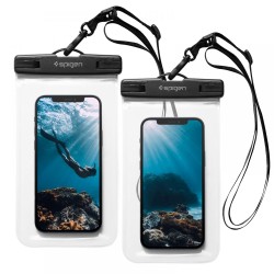 Θήκη Αδιάβροχη Spigen A601 IPX8 Universal Διαστάσεις 12.5cm x 22cm Διάφανη 2 Τεμαχίων