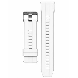 Ανταλλακτικό Watchband Hoco 20mm Universal Λευκό Silicon Band με Ασημί Αγκράφα Ανταλλακτικό Watchband Hoco 20mm Universal Λευκό Silicon Band με Ασημί Αγκράφα
