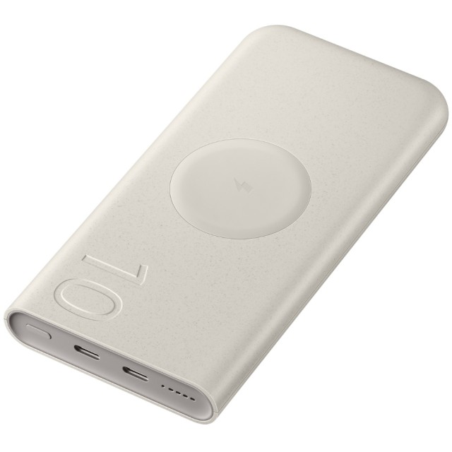 Power Bank Samsung U2510XUEGEU 10000mAh 25W με 2xUSB-C In/Out και Ασύρματη Φόρτιση Beige