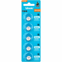 Buttoncell Vinnic CR1220 Τεμ. 5 με Διάτρητη Συσκευασία