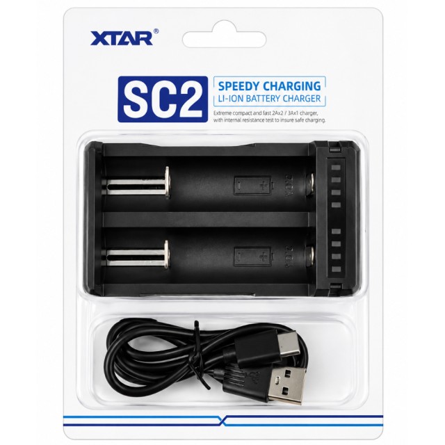 Φορτιστής Μπαταριών Βιομηχανικού Τύπου Xtar SC2 USB-C για 18650 18700 20700 21700 22650 25500 26650 Φορτιστής Μπαταριών Βιομηχανικού Τύπου Xtar SC2 USB-C για 18650 18700 20700 21700 22650 25500 26650