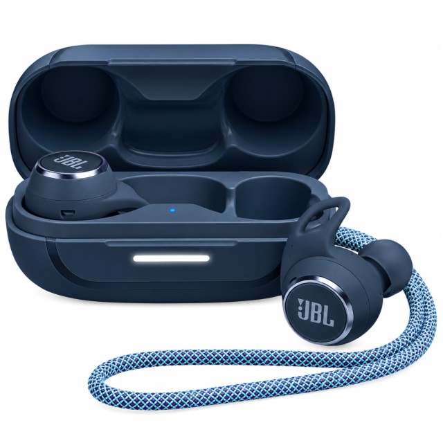 Bluetooth Hands Free JBL Reflect Aero In-ear με Hybrid ANC 16 ώρες Λειτουργία ΒΤ 5.2 IP68 και Θήκη Φόρτισης Μπλε