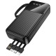 Power Bank Borofone BJ76A 20000mAh με 4 Καλώδια Φόρτισης και 4 Θύρες USB-C USB-A Lightning Micro-USB και LED Ένδειξη Μπαταρίας Μαύρο